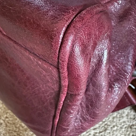 Balenciaga Burgundy Box Bag - Picture 2 of 15